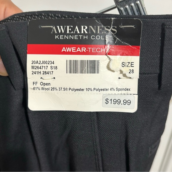 NWT Awareness Kenneth Cole Black Men’s Pants Size 28 - Picture 4 of 8